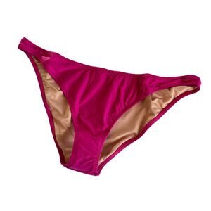 J.Crew Fuchsia Pink Stretch Bikini Hipster Bottoms Women's Swimwear Size XL